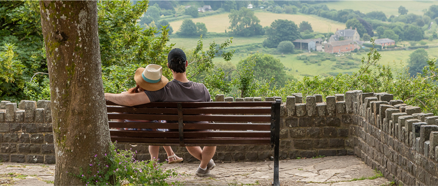 Photography holidays - Couple enjoying view from Shaftesbury